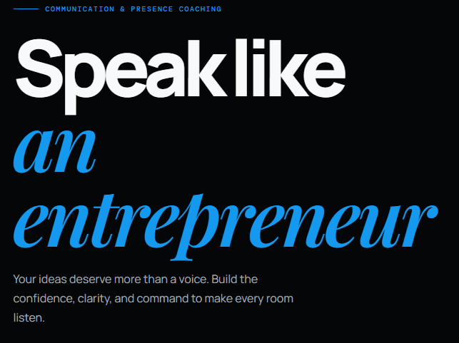Speak Like an Entrepreneur