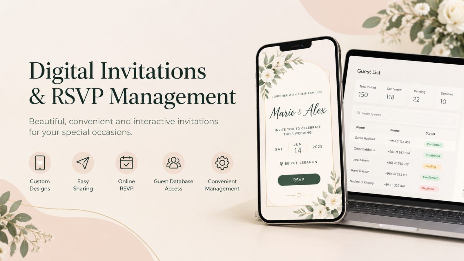 Digital Invitations & RSVP Management