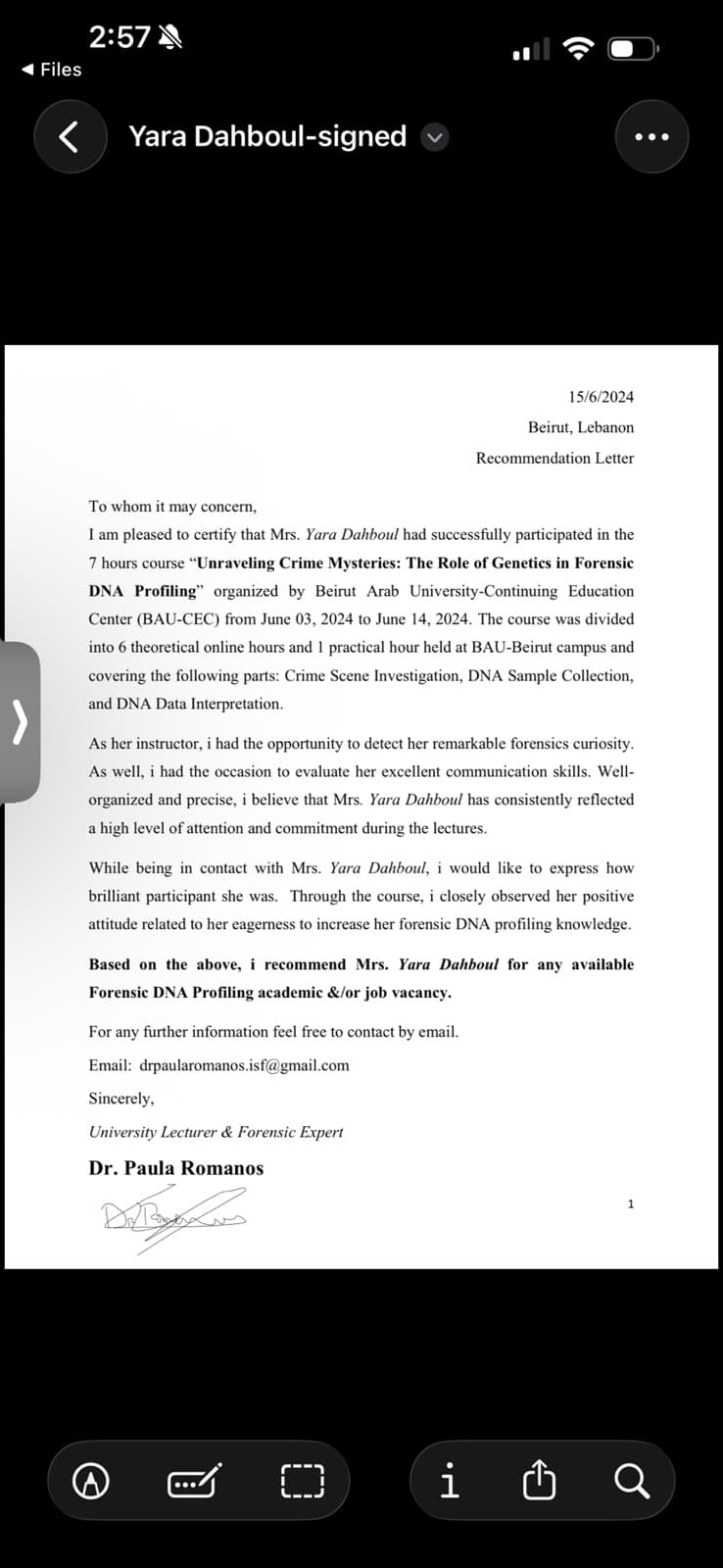 Covet Letter