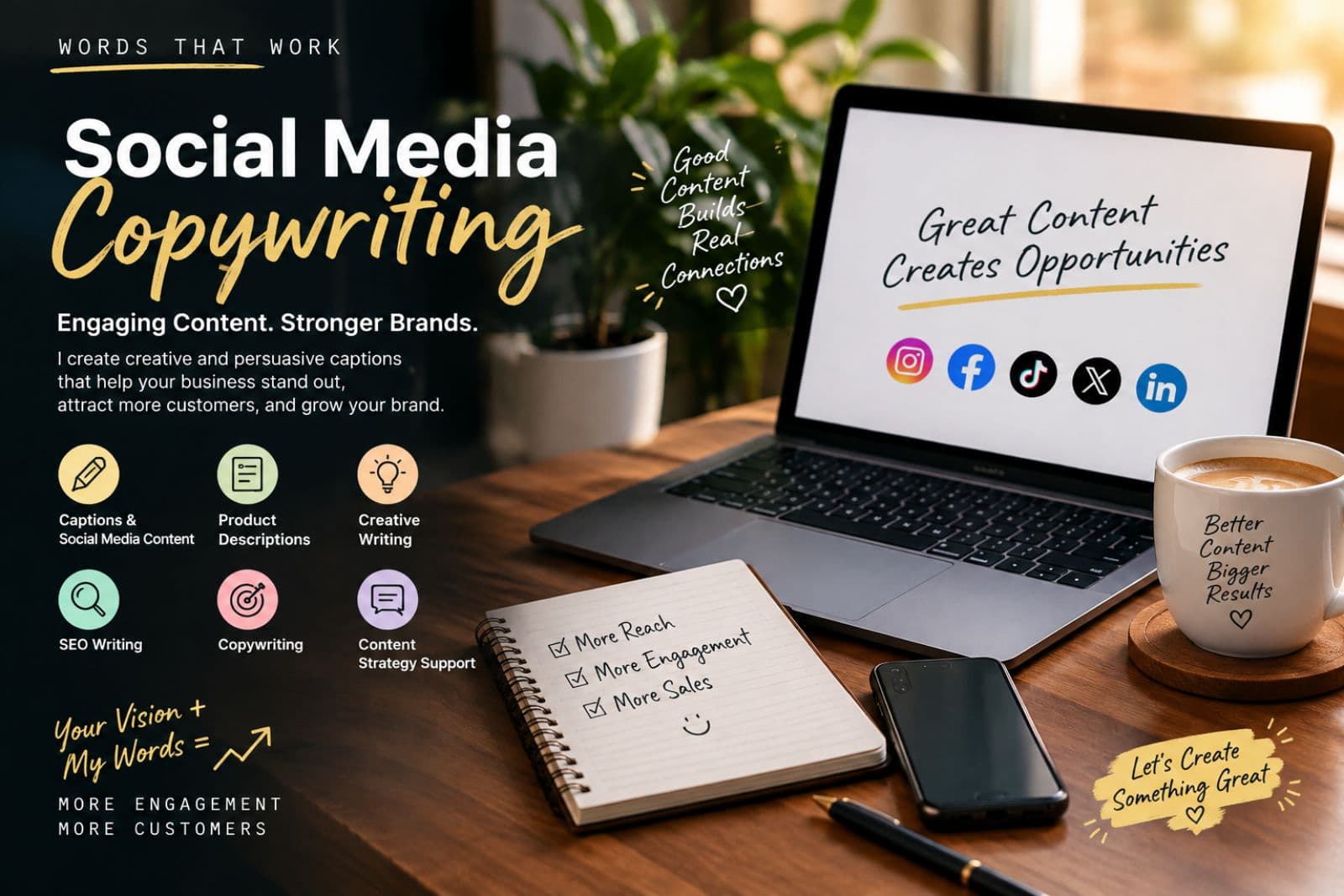Social Media Copywriting for Brands & Businesses