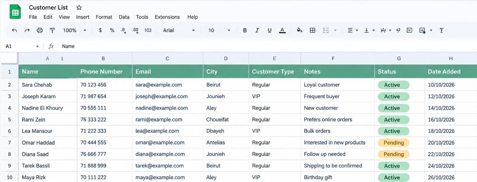 Accurate Data Entry and Google Sheets Organization