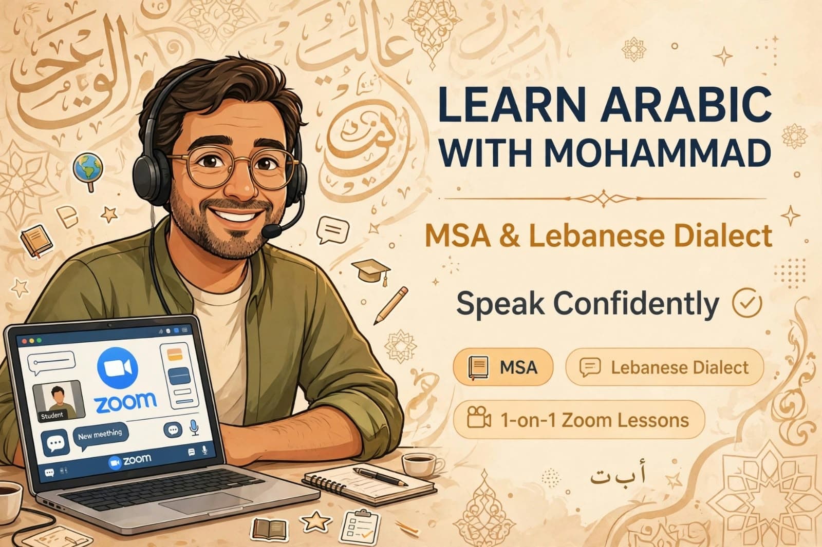 I will be your professional Arabic tutor for non-native speakers