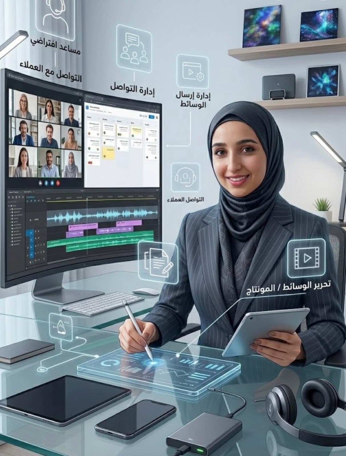المساعدة الافتراضية وإدارة التواصل