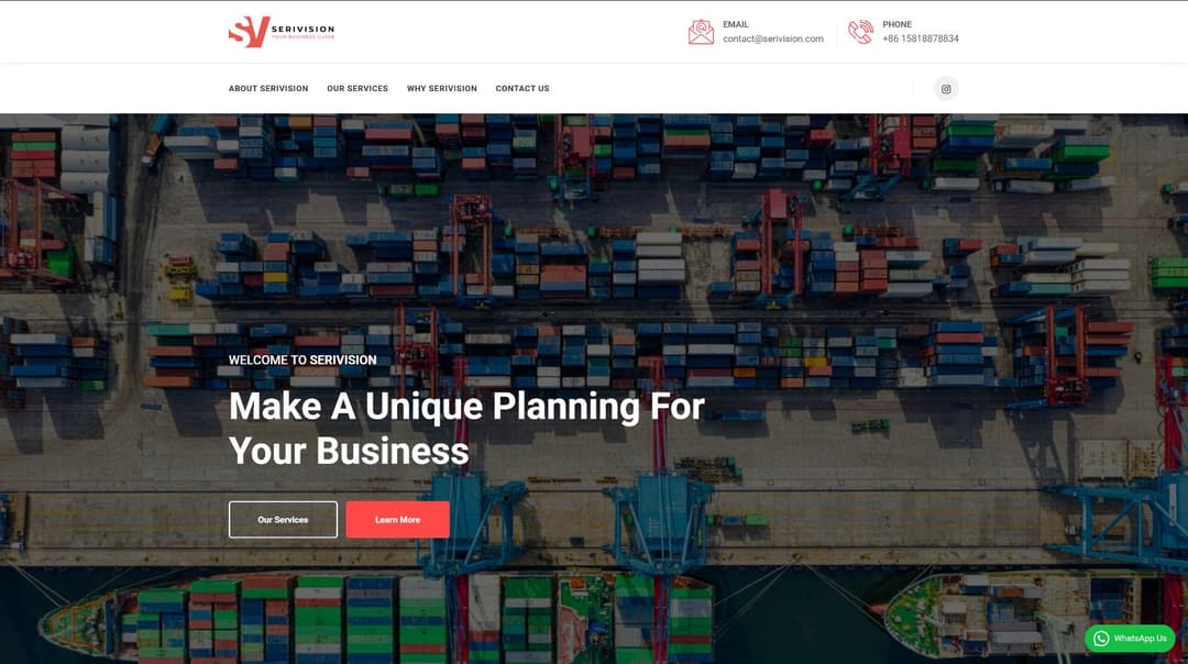 Serivision — Sourcing & Trading Services Website