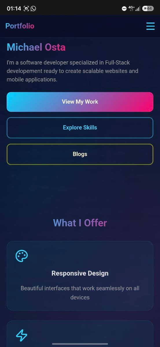 My portfolio Website