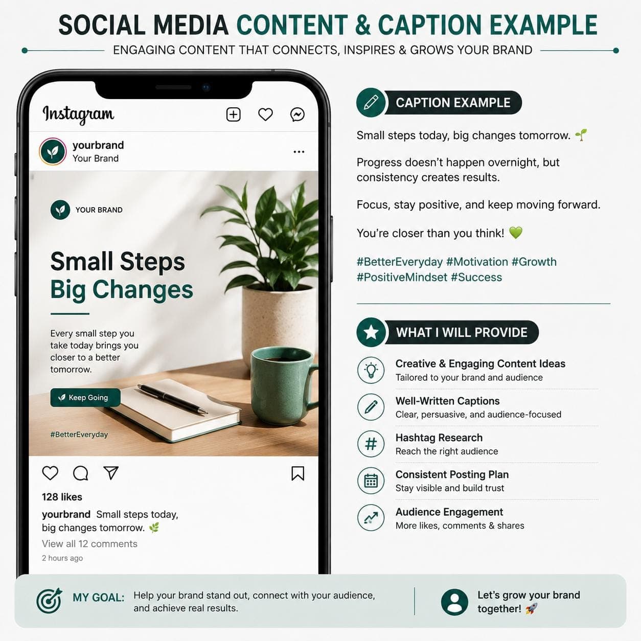 I will create engaging social media content and captions