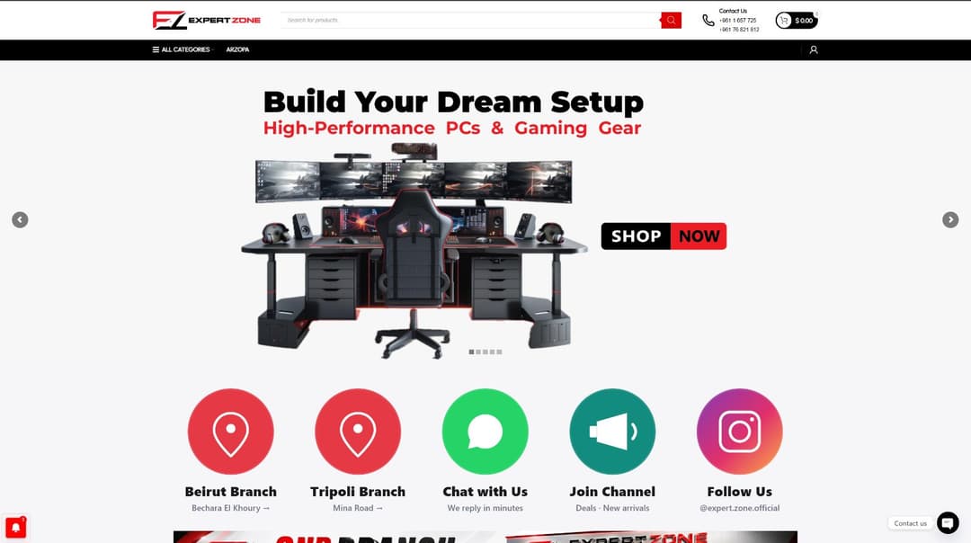 Expert-Zone (E-Zone LB) — Gaming & PC Hardware E-commerce