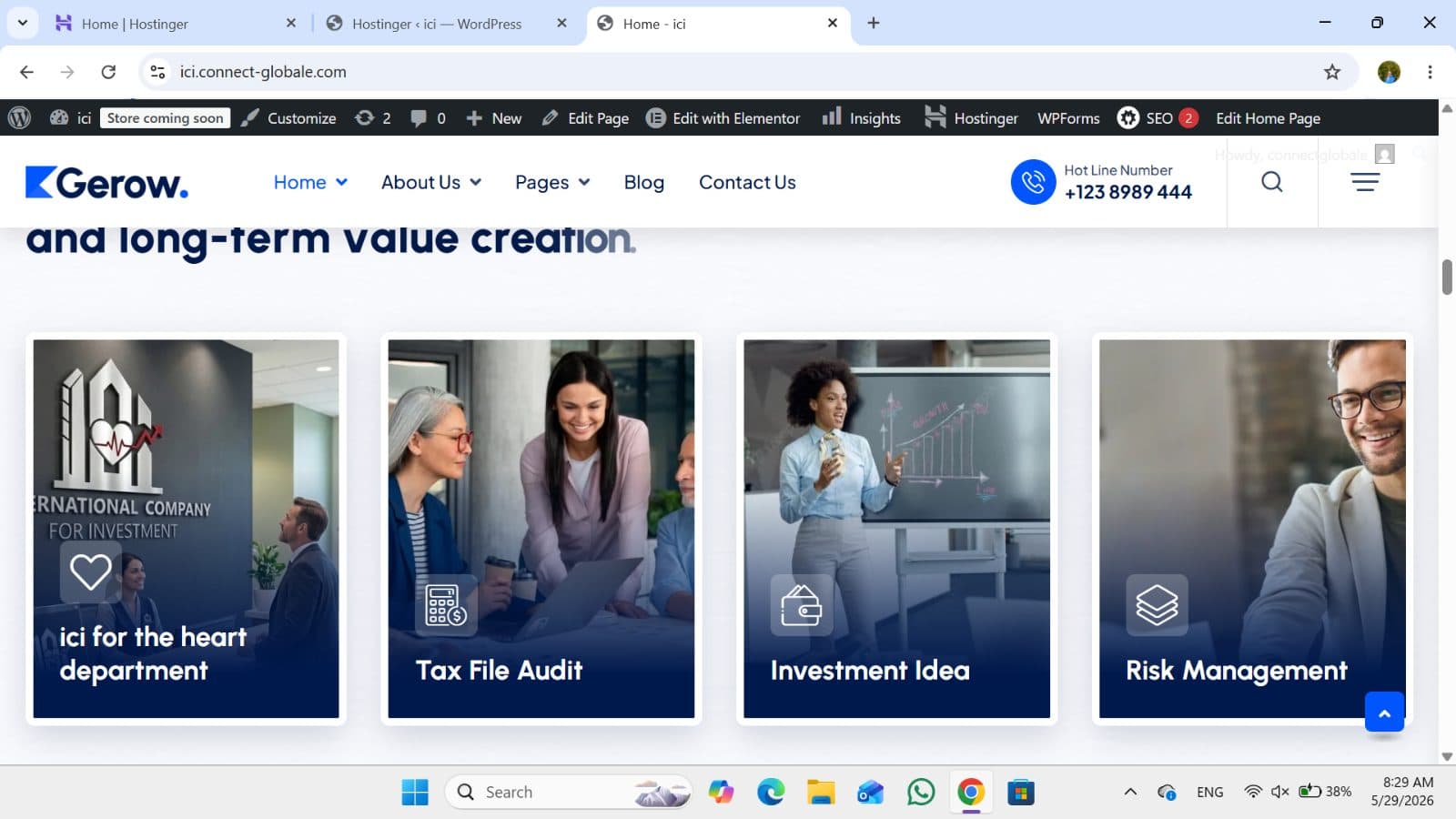create a full WordPress website
