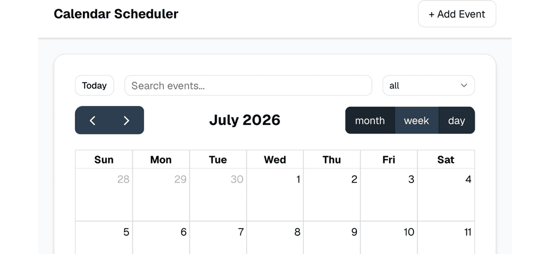 Calendar App