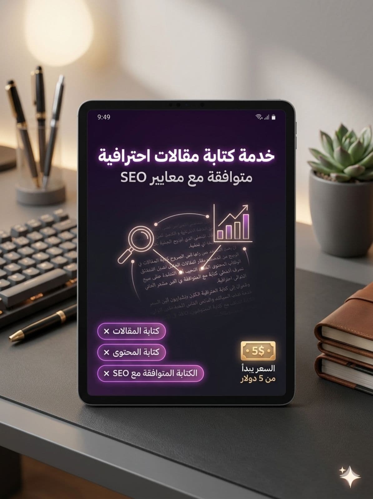 كتابة مقالل عربي مبسط وجذاب