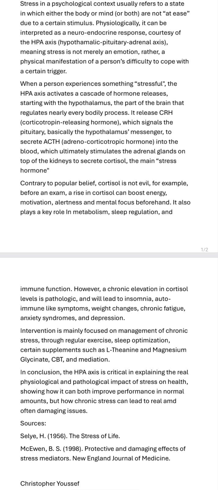 Stress: A Medical Perspective