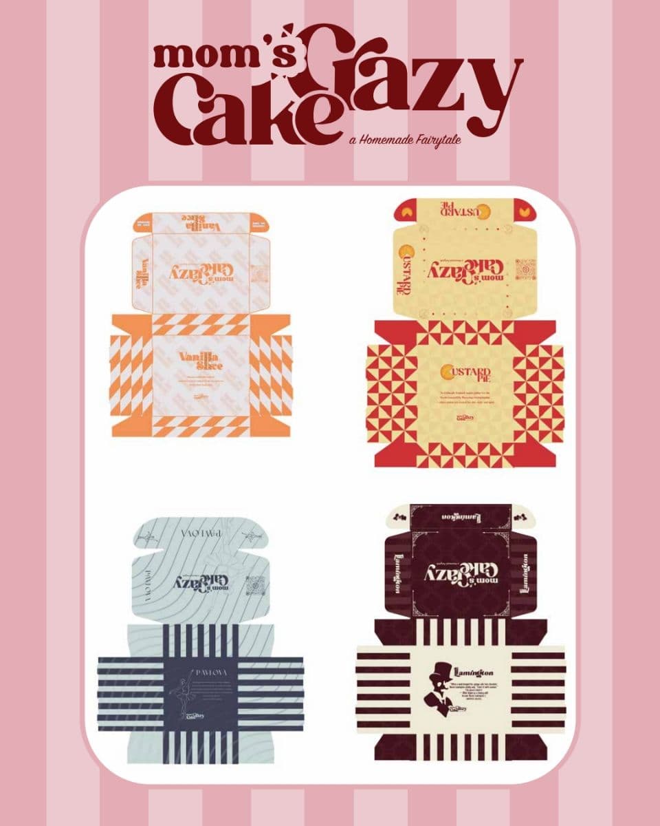 Mom' Crazy Cake - Rebranding & Packaging Design