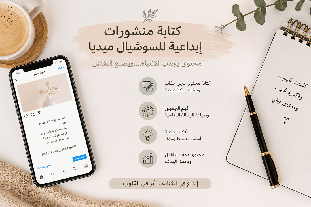 كتابة منشورات إبداعية للسوشيال ميديا