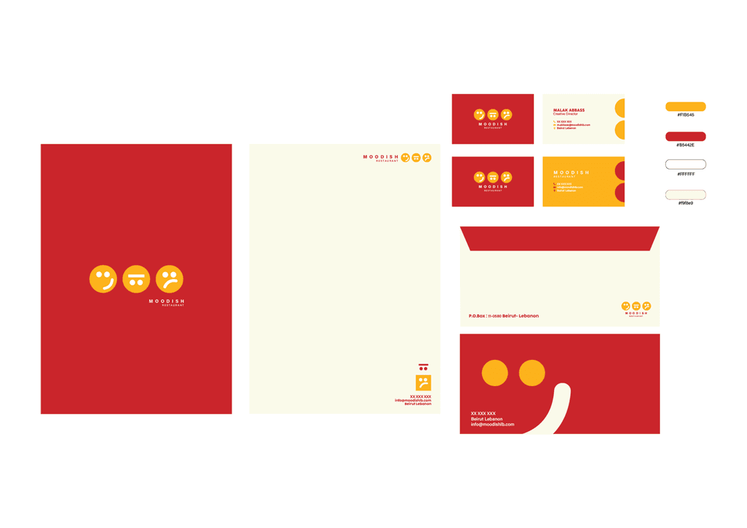 MOODISH Restaurant Stationary