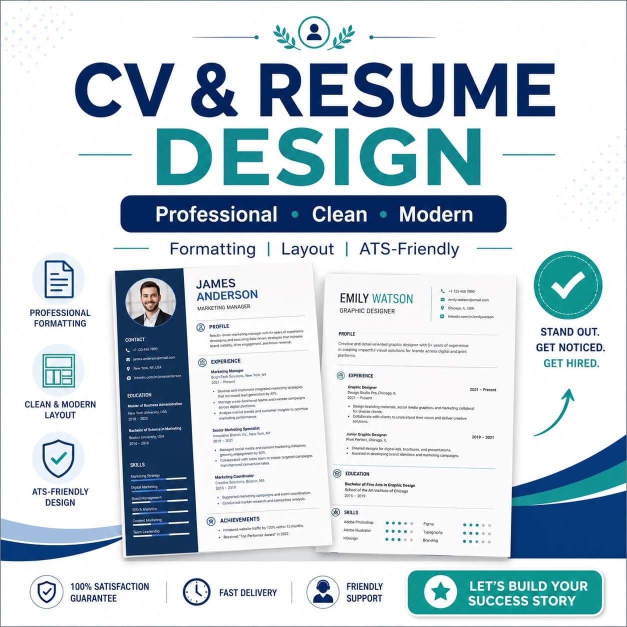 I will design and format a professional CV or resume