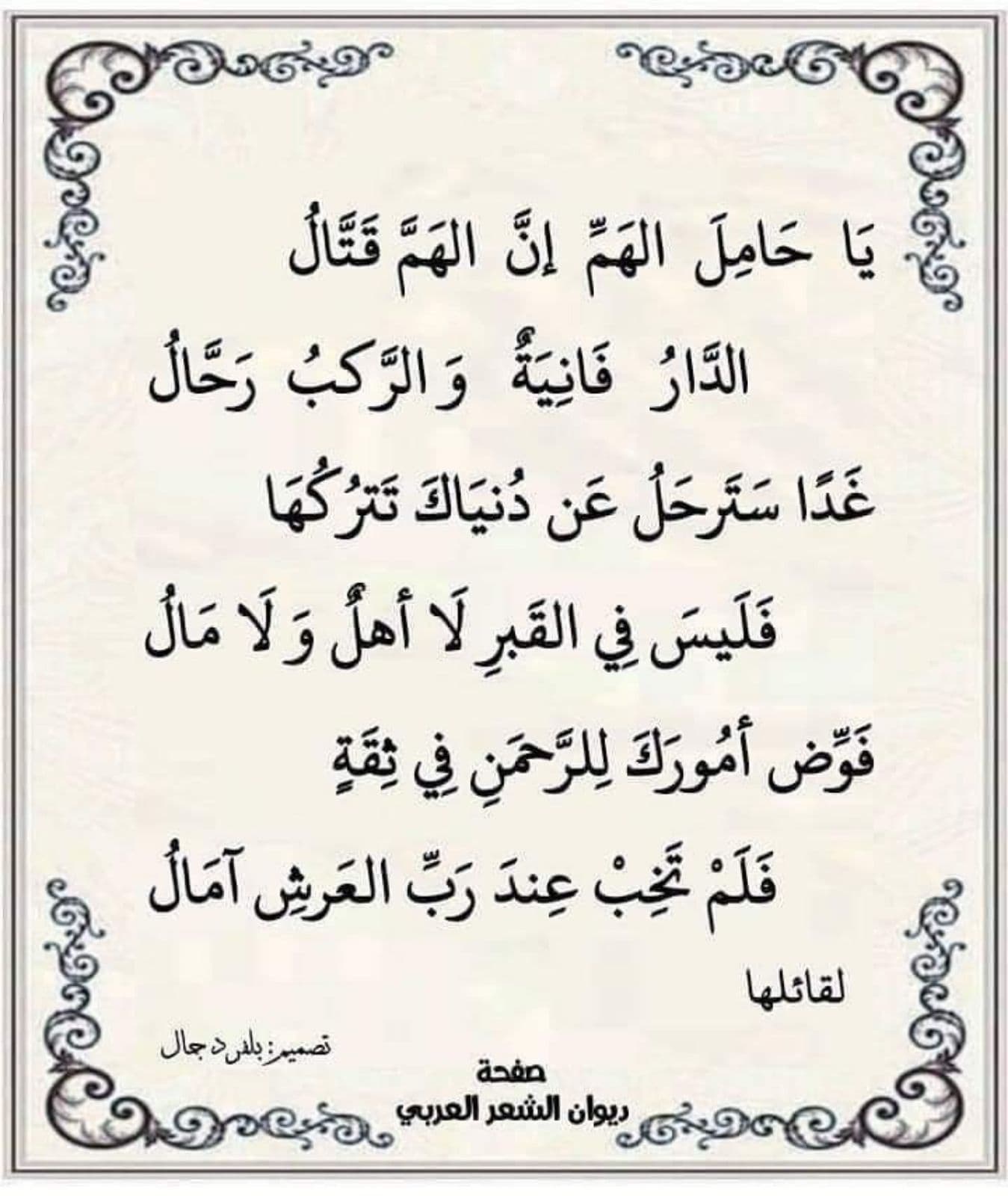 I will write a professional Arabic poem for you