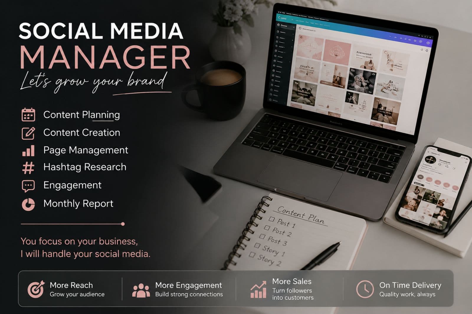 I will manage your Instagram page professional
