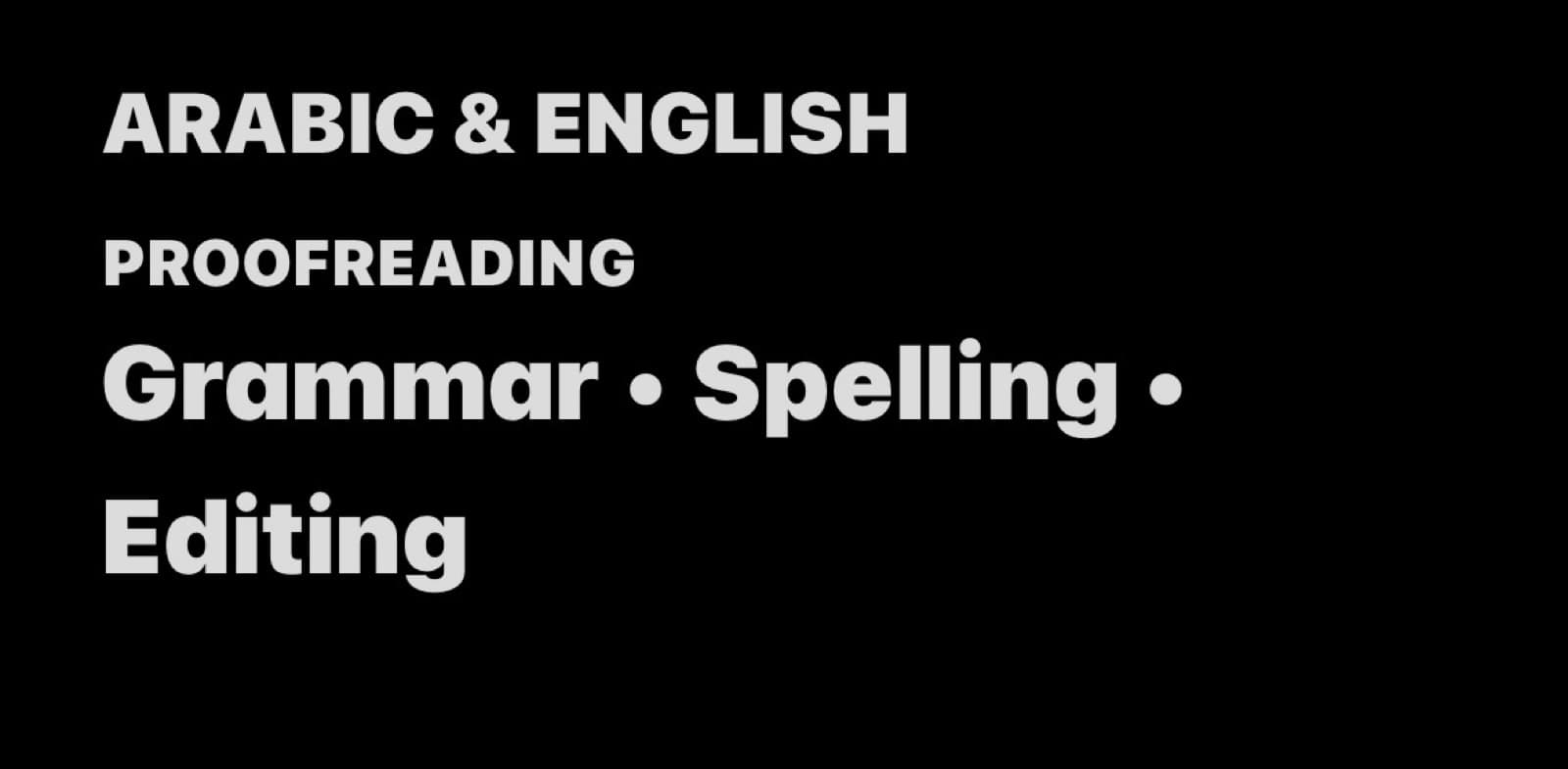 I will proofread and correct Arabic and English texts