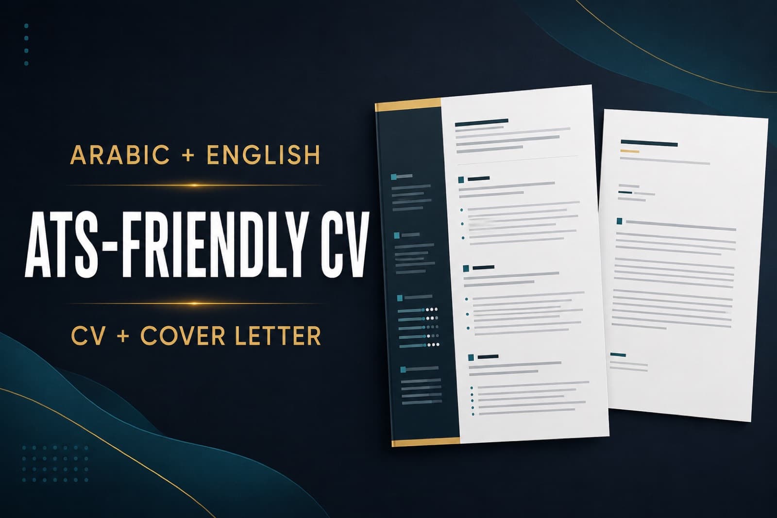 I will write an ATS-friendly Arabic or English CV and cover letter