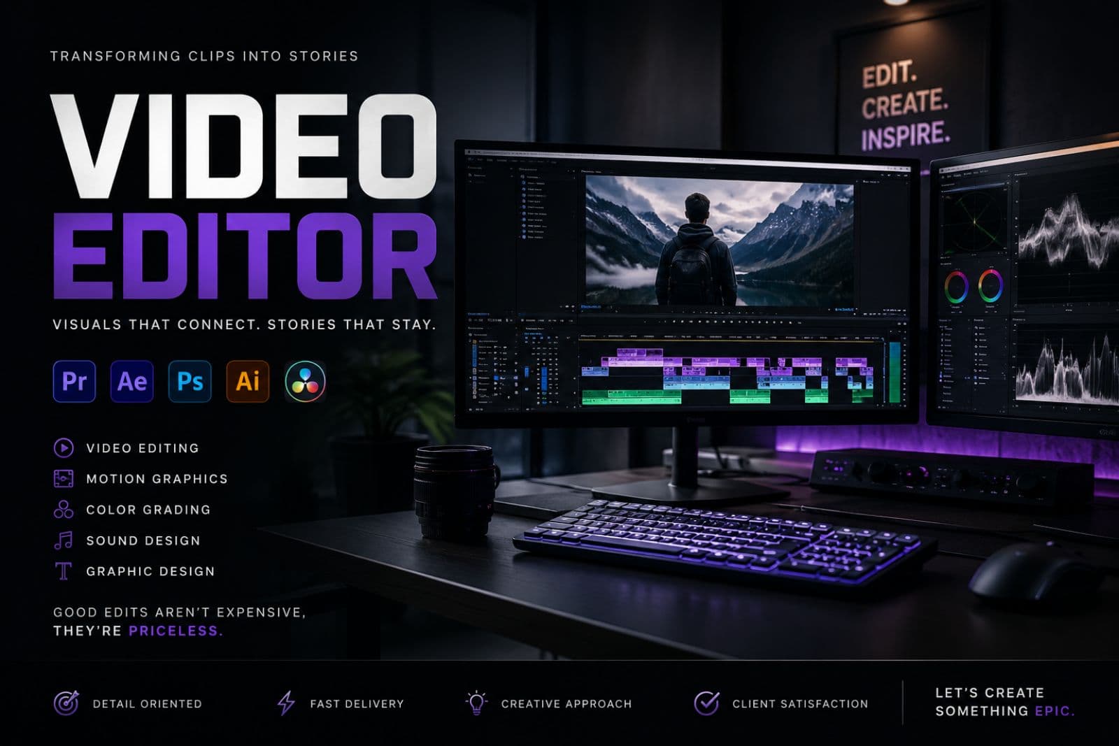 Professional video editing