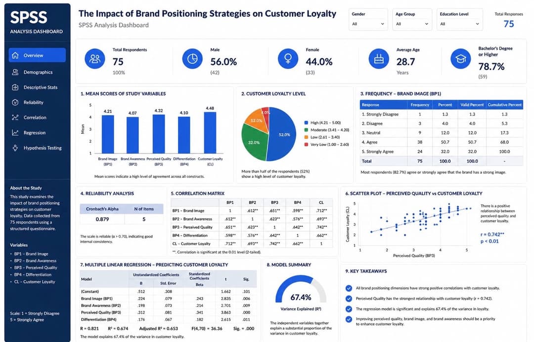 SPSS Analysis Dashboard
