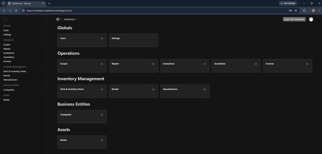 MSC workflow management