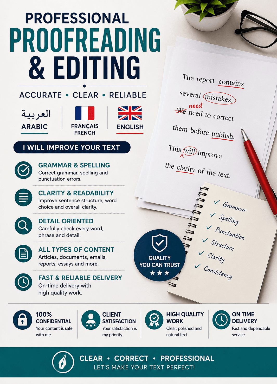 Arabic-French Translation & Proofreading