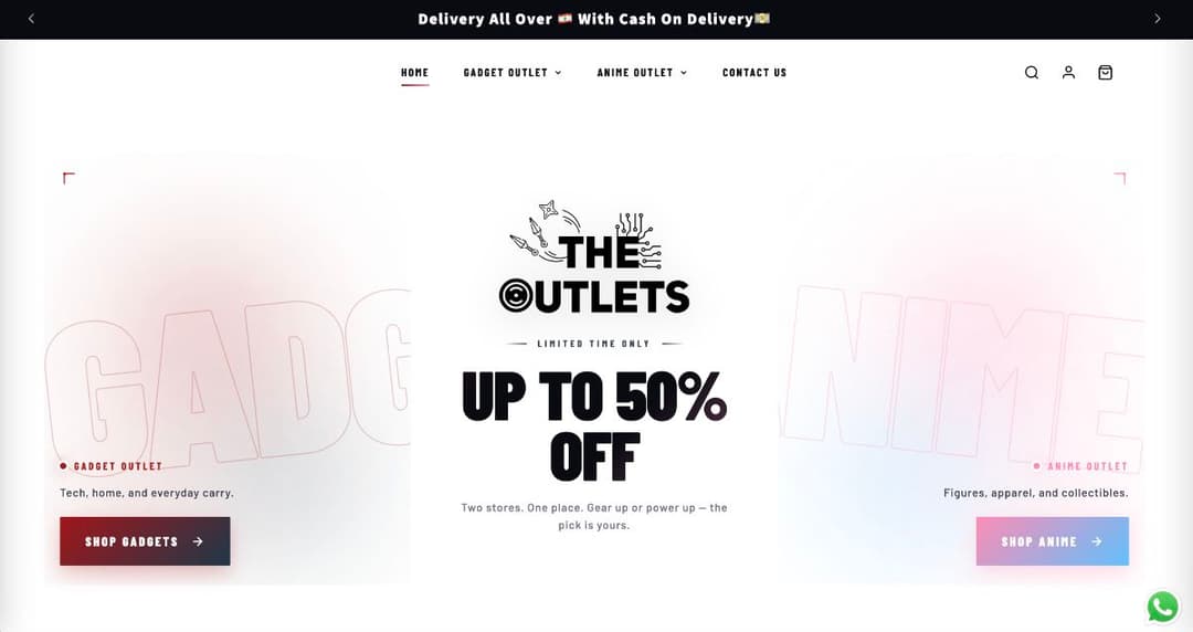 The Outlets (Fully Custom Shopify Store)