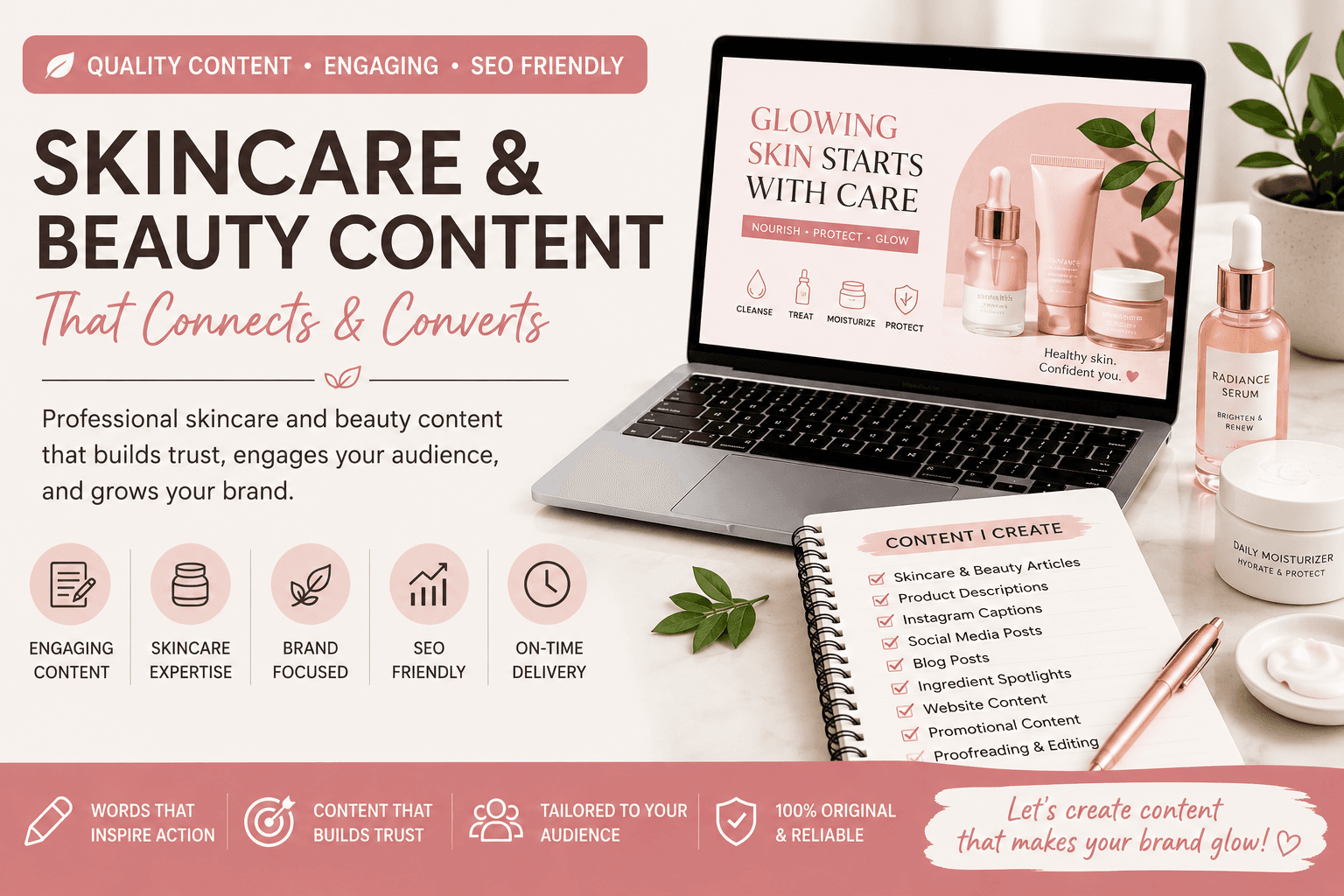 I will write professional skincare and beauty content