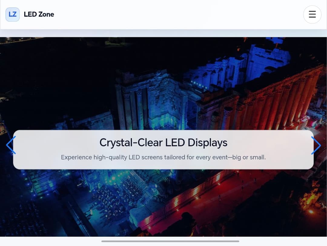 LED ZONE WEBSITE