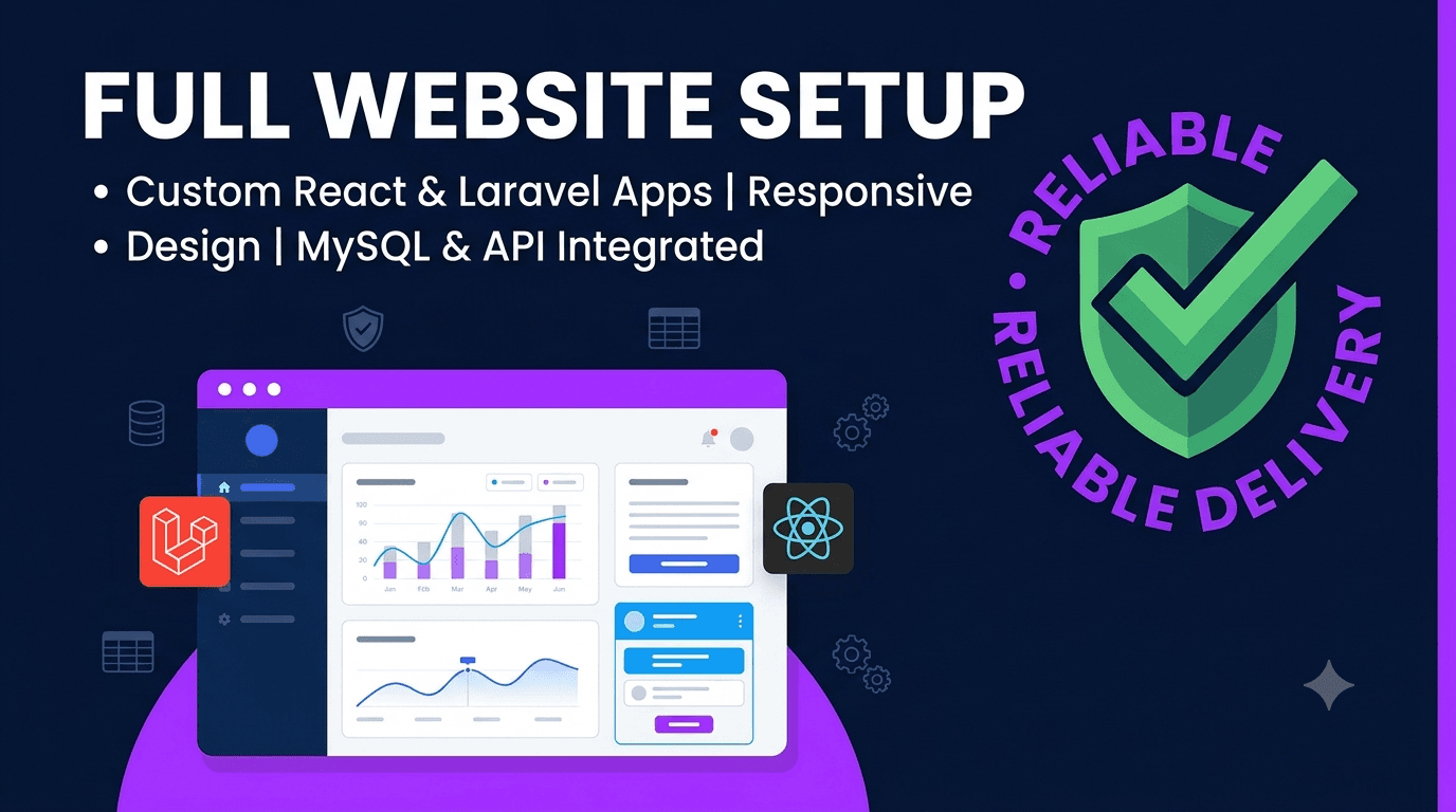 I will develop a responsive React & Laravel web application for your business