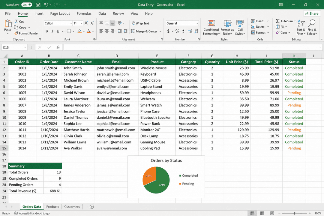 Data Entry & Excel Data Management