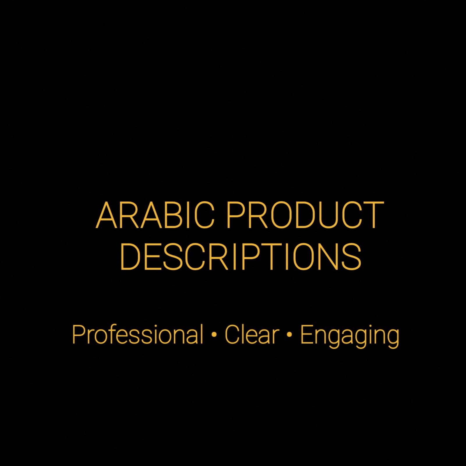 I will write professional product descriptions in Arabic
