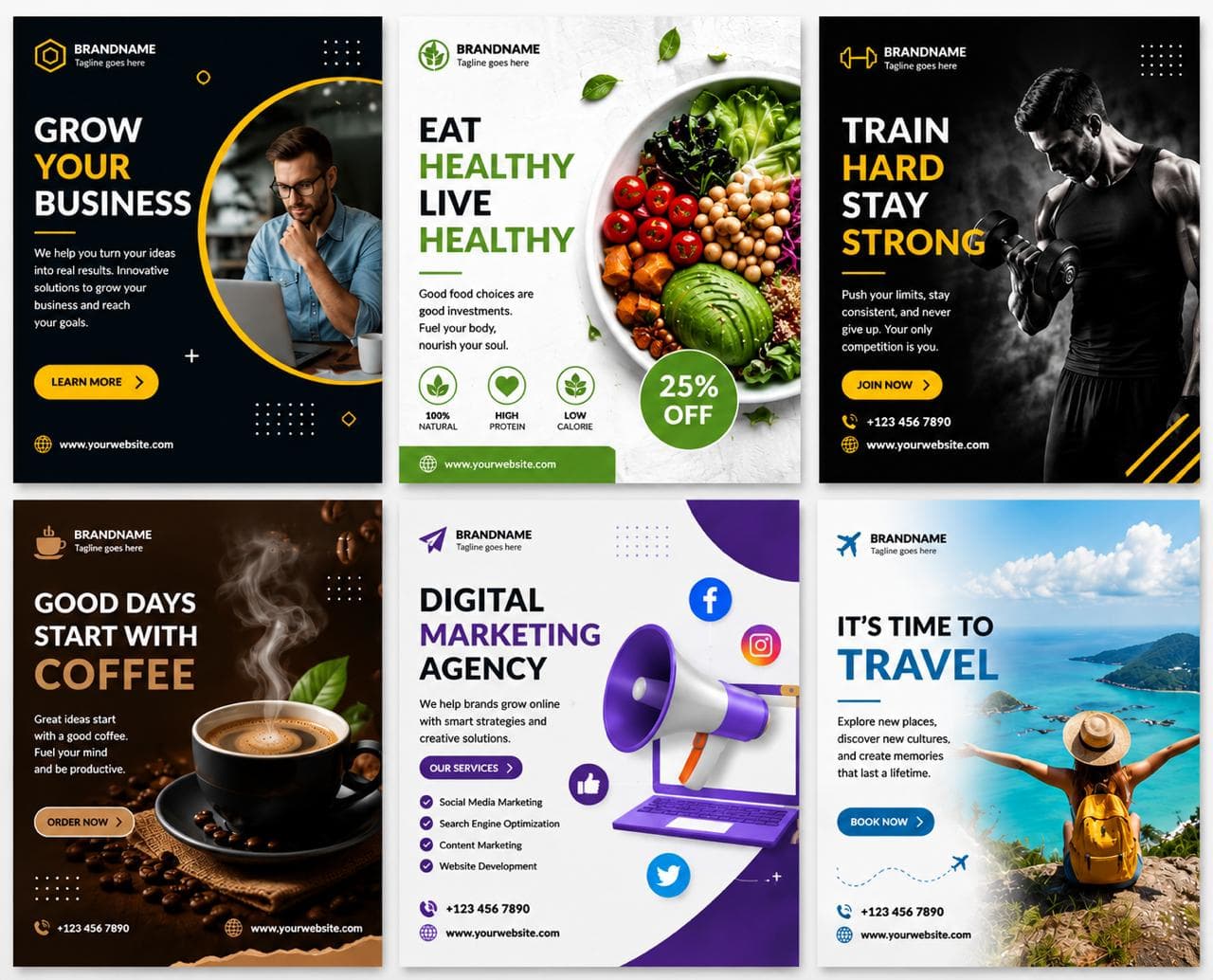 I will create professional social media posts for your business