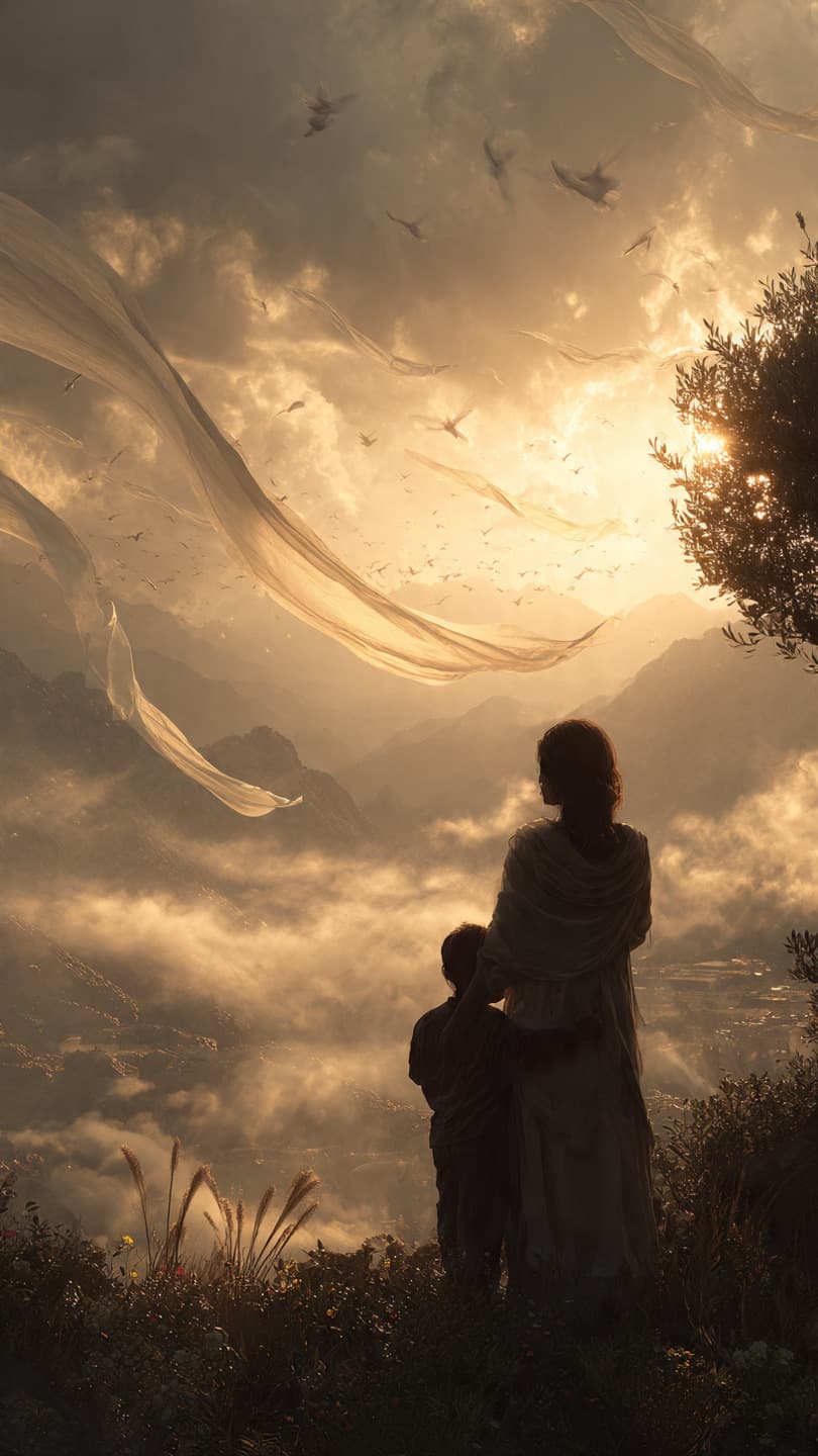 Homeland, Mother & Child - Original AI Art