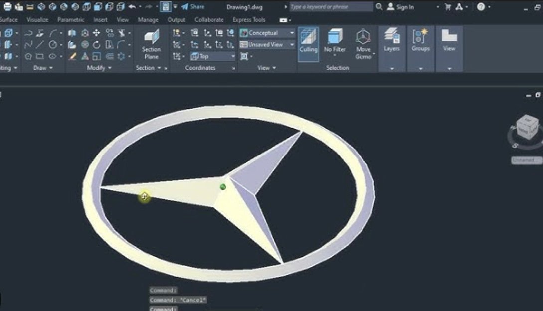 Design your logo 3d/2d on autocad